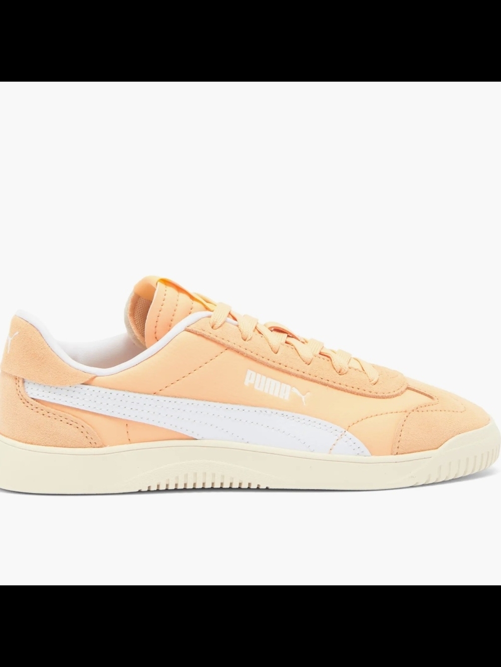 NWT Puma Peach Suede Low-Top Sneaker with White Formstripe